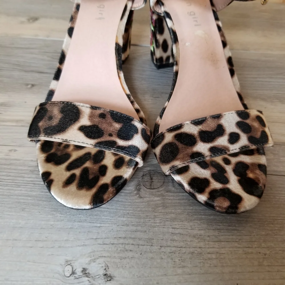 Madden Girl Animal Print Block Heel Sandals